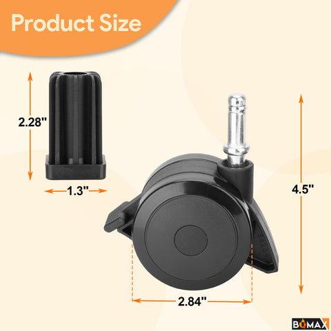 BQMAX 70360 locking caster for Weber Genesis parts provides stable positioning.