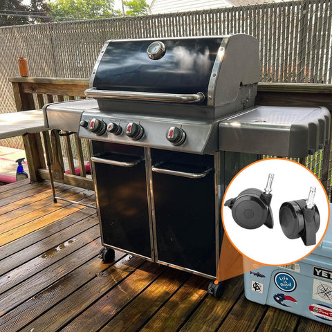 BQMAX 70360 replacement wheels set for Weber grills offers portability.
