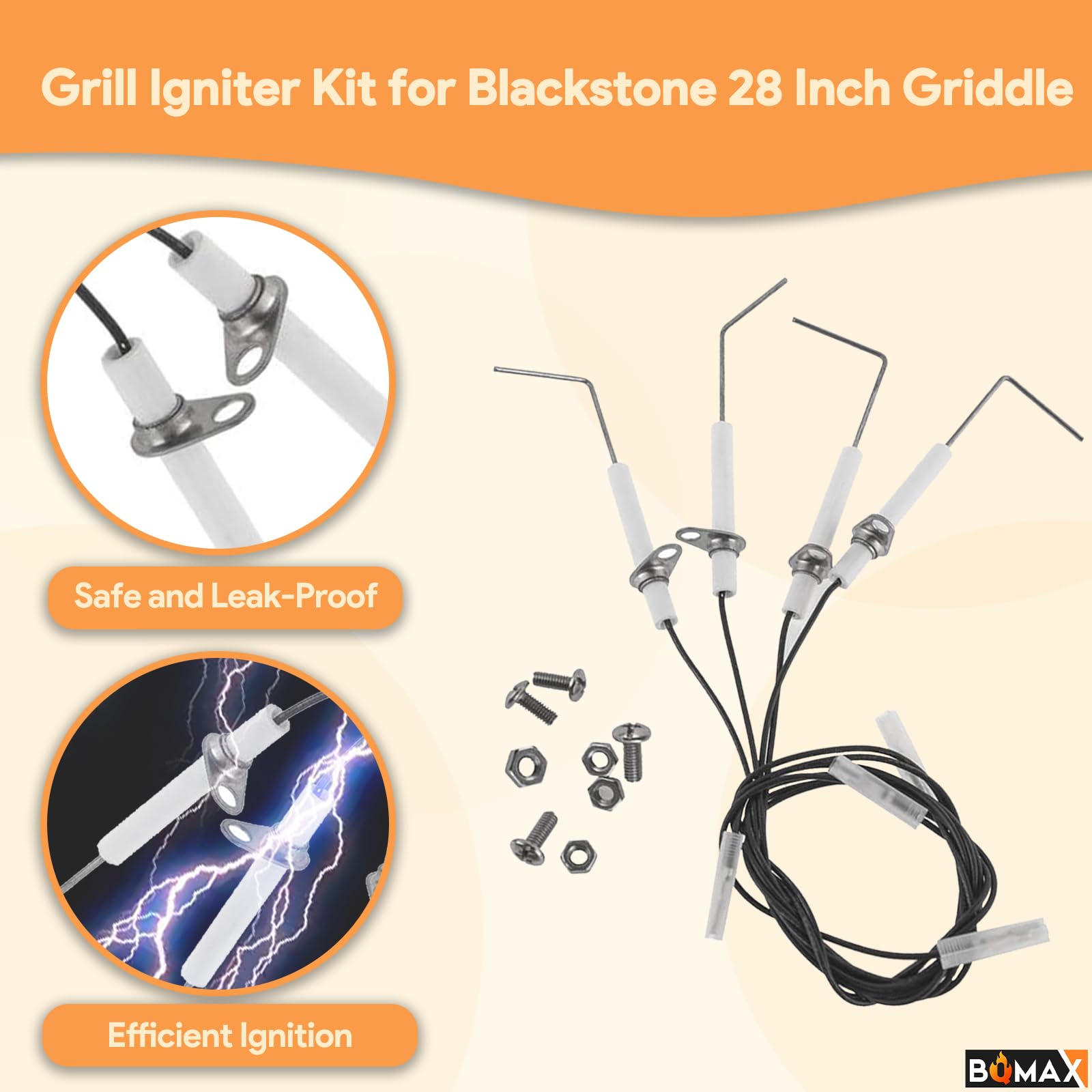BQMAX ceramic ignition wires set in varied lengths