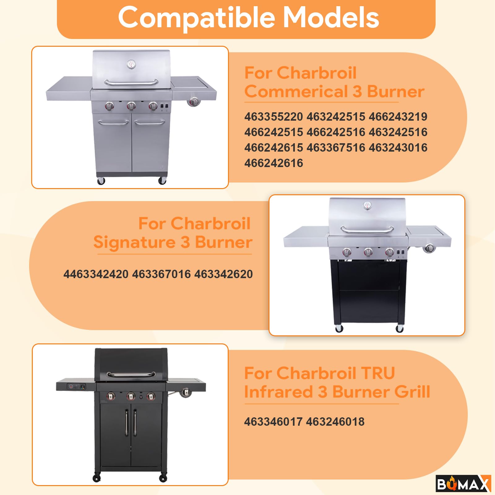BQMAX stainless steel emitter plate assembly for durable heat