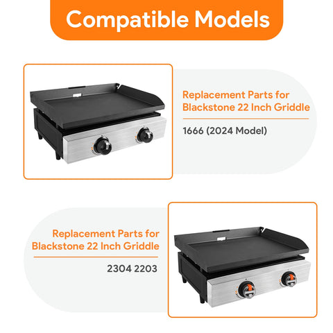 BQMAX weatherproof 600D griddle cover protects a 22 inch Blackstone