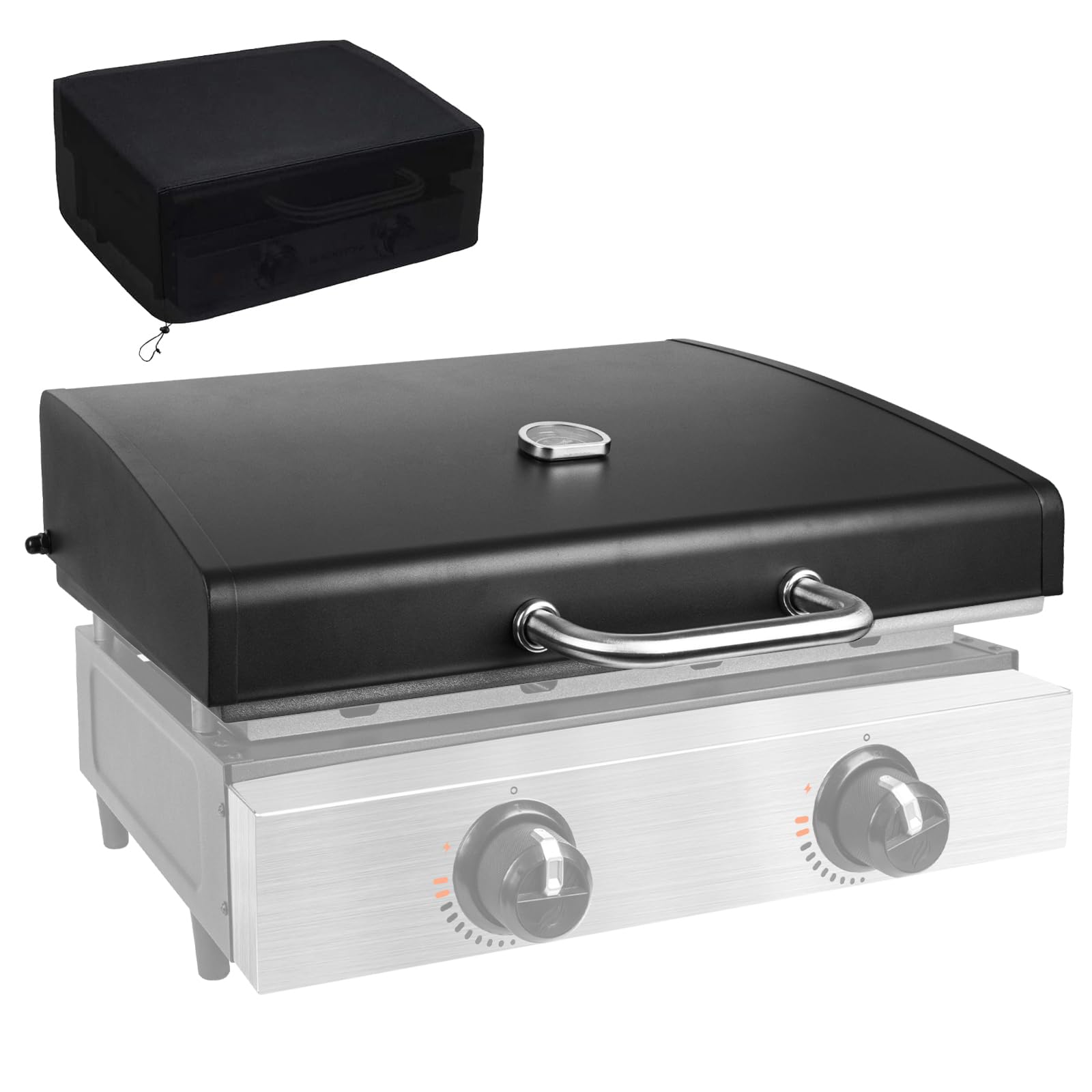 BQMAX griddle lid for Blackstone 22 inch 1666 and 2024 model improves heat retention