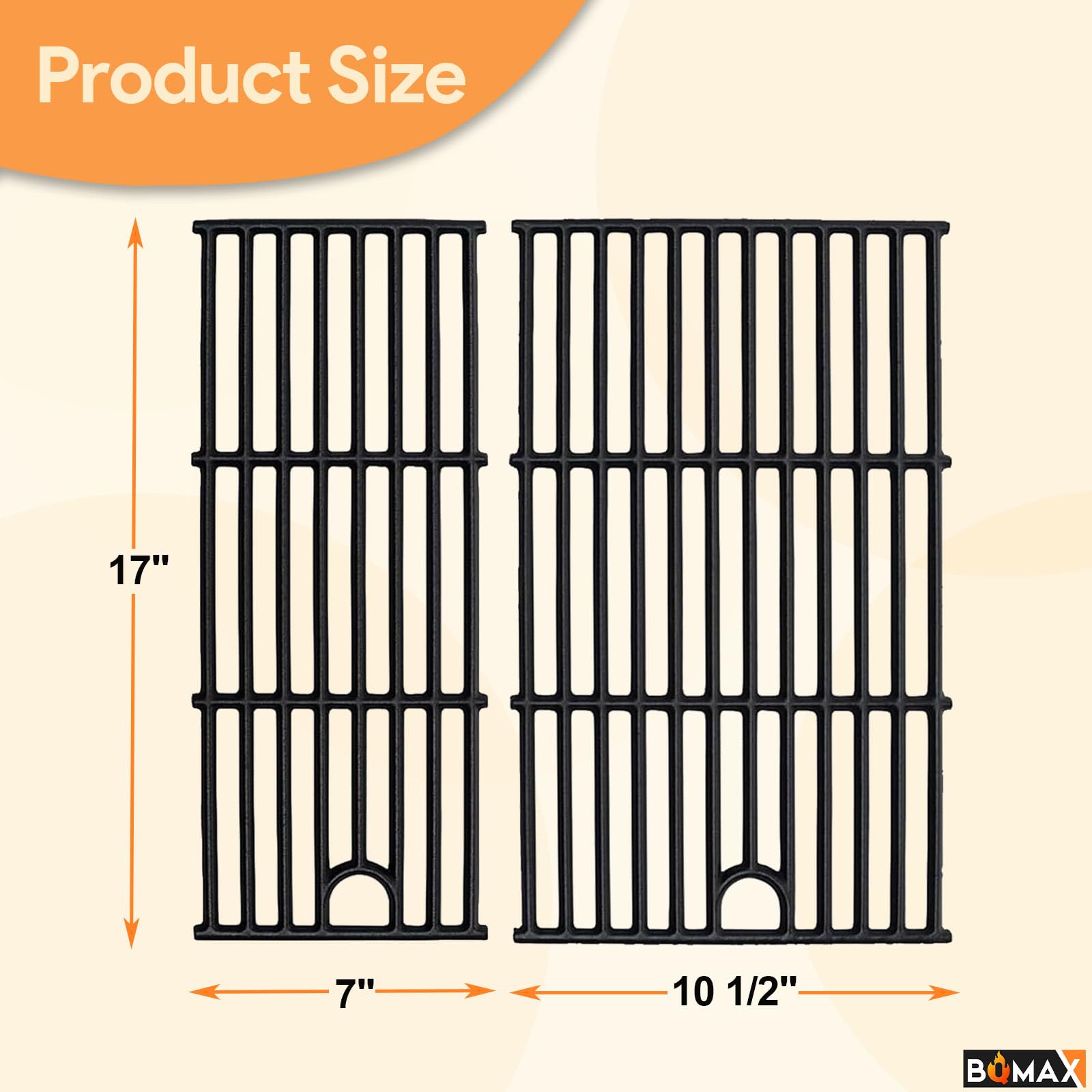 BQMAX three-pack grill grates for easy Charbroil replacement and quick swaps