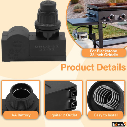 Close-up of battery connection on BQMAX igniter kit for dependable startup