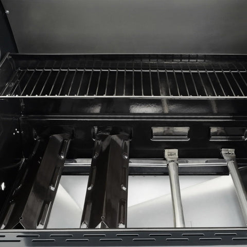 BQMAX kit includes four burners, four heat plates, and three crossover tubes.