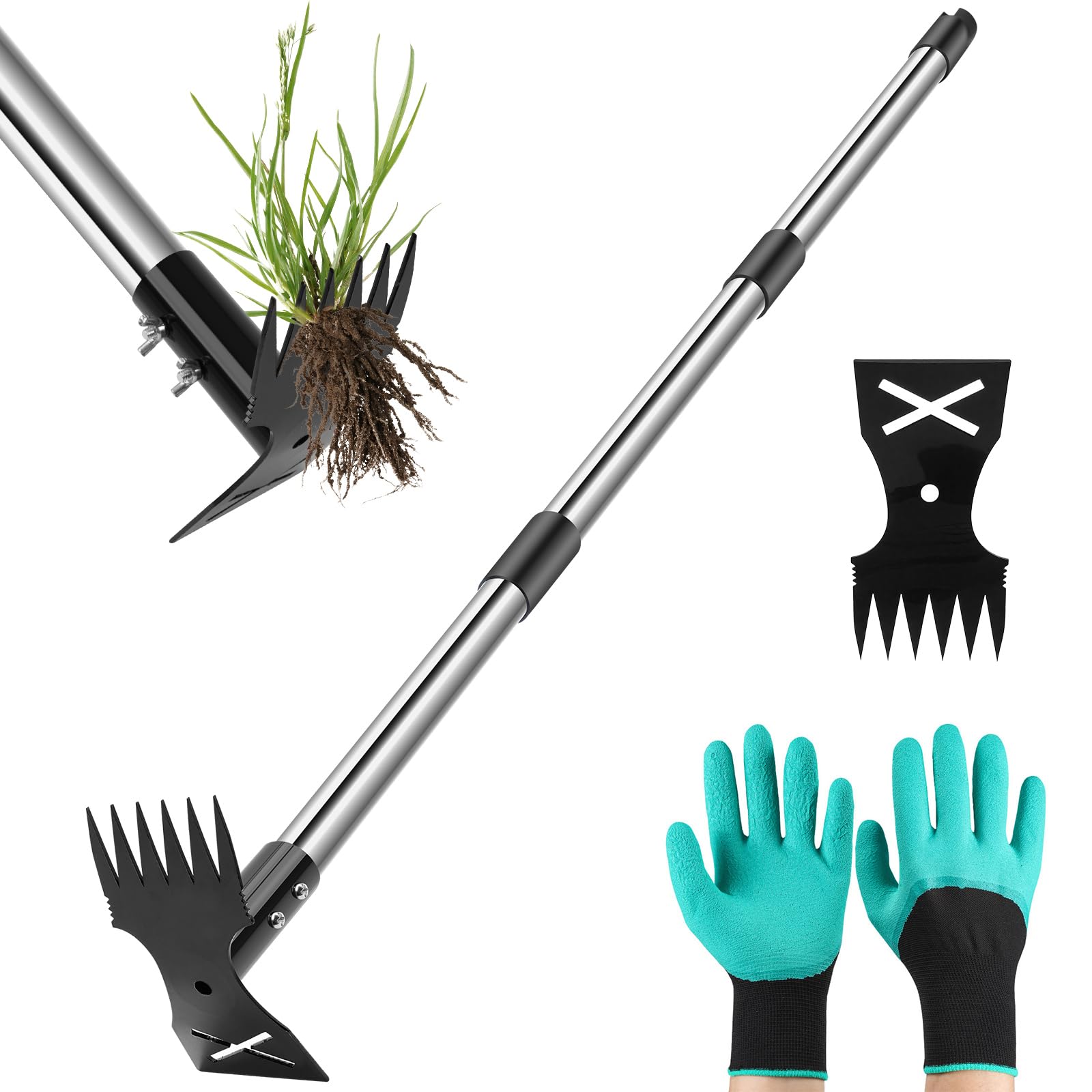 BQMEZRNUS weed puller extendable handle for ergonomic gardening