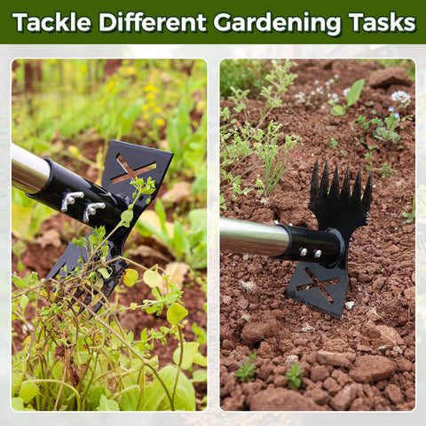 BQMEZRNUS multipurpose weed tool doubles as soil cultivator for beds