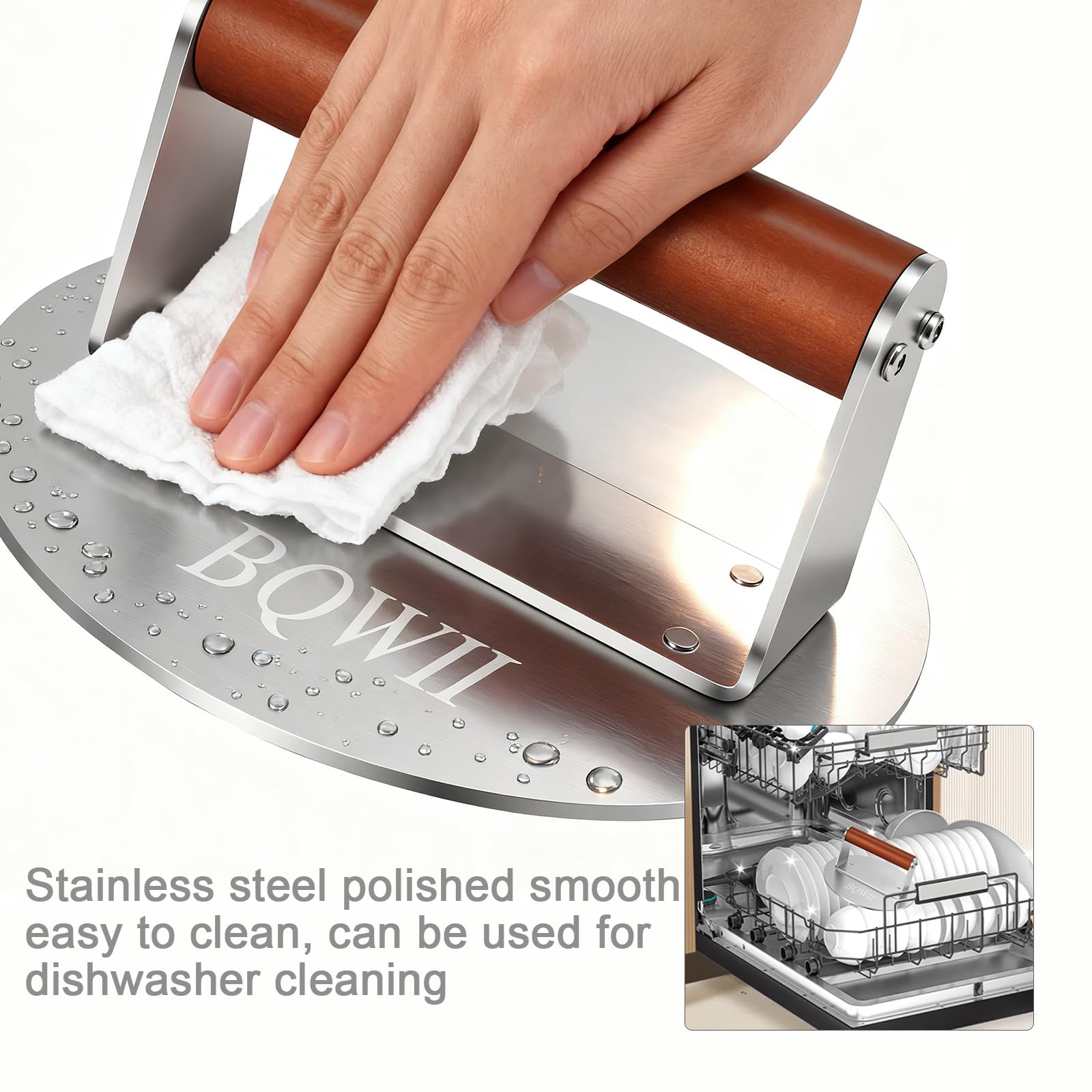 BQWII patty press demonstrating even formation and uniform thickness