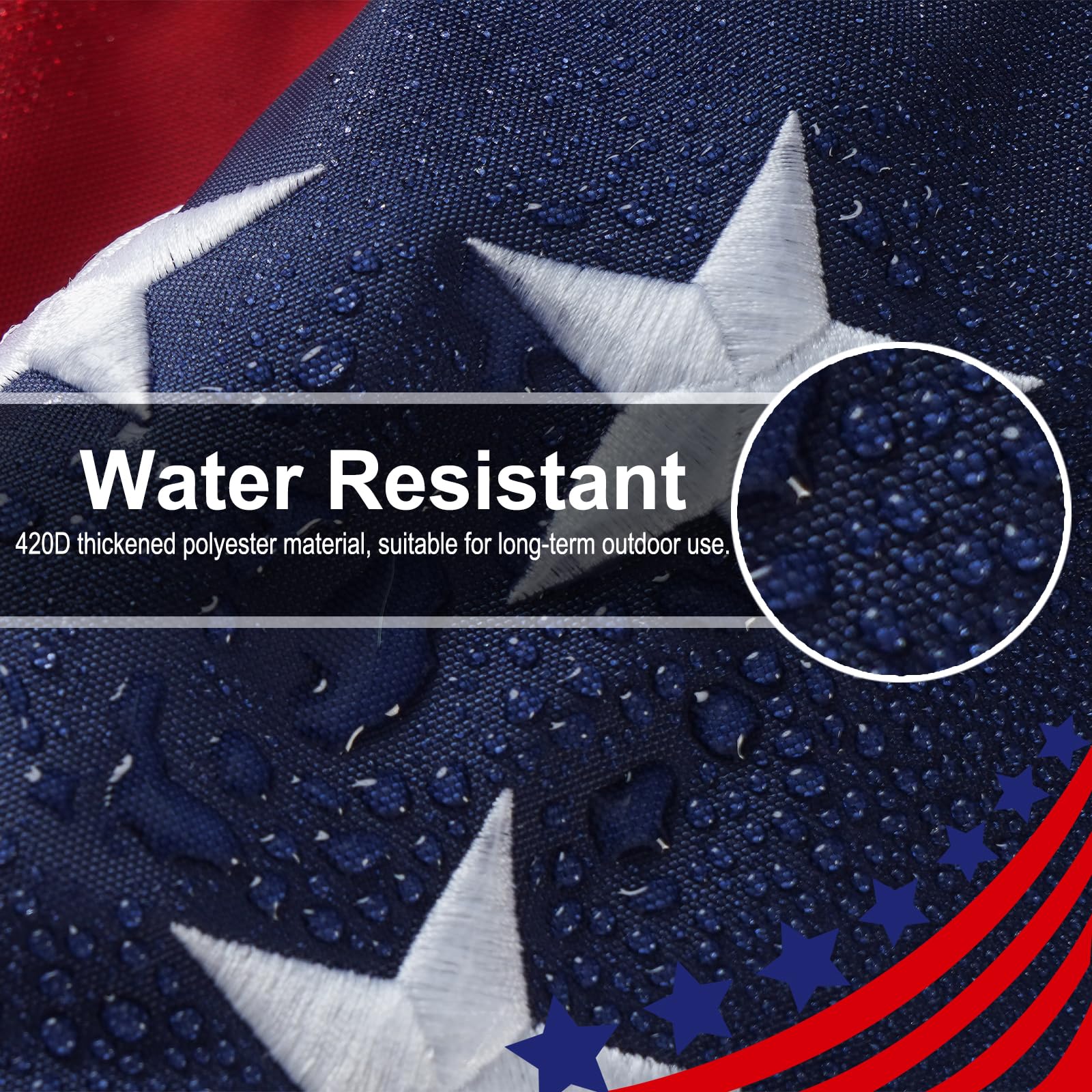 Bradford 420d nylon weave demonstrates strength and weather resistance