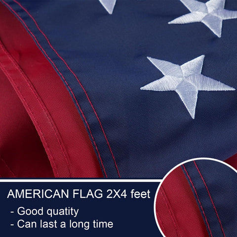 Bradford American Flag heavyweight 210D polyester for durable outdoor wear