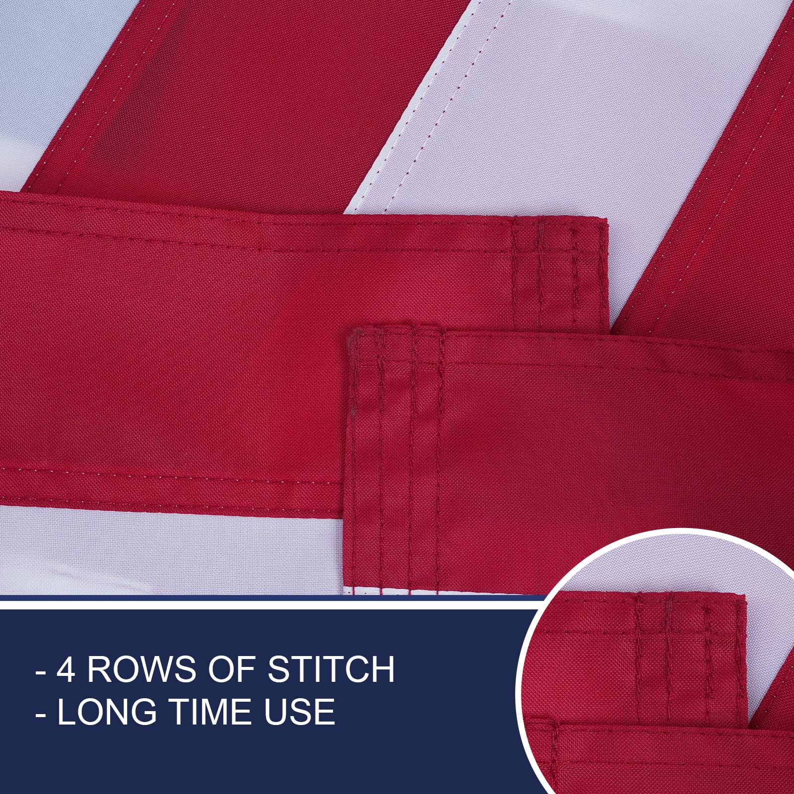 Bradford Betsy Ross flag heavy-duty 210D polyester with reinforced stitching