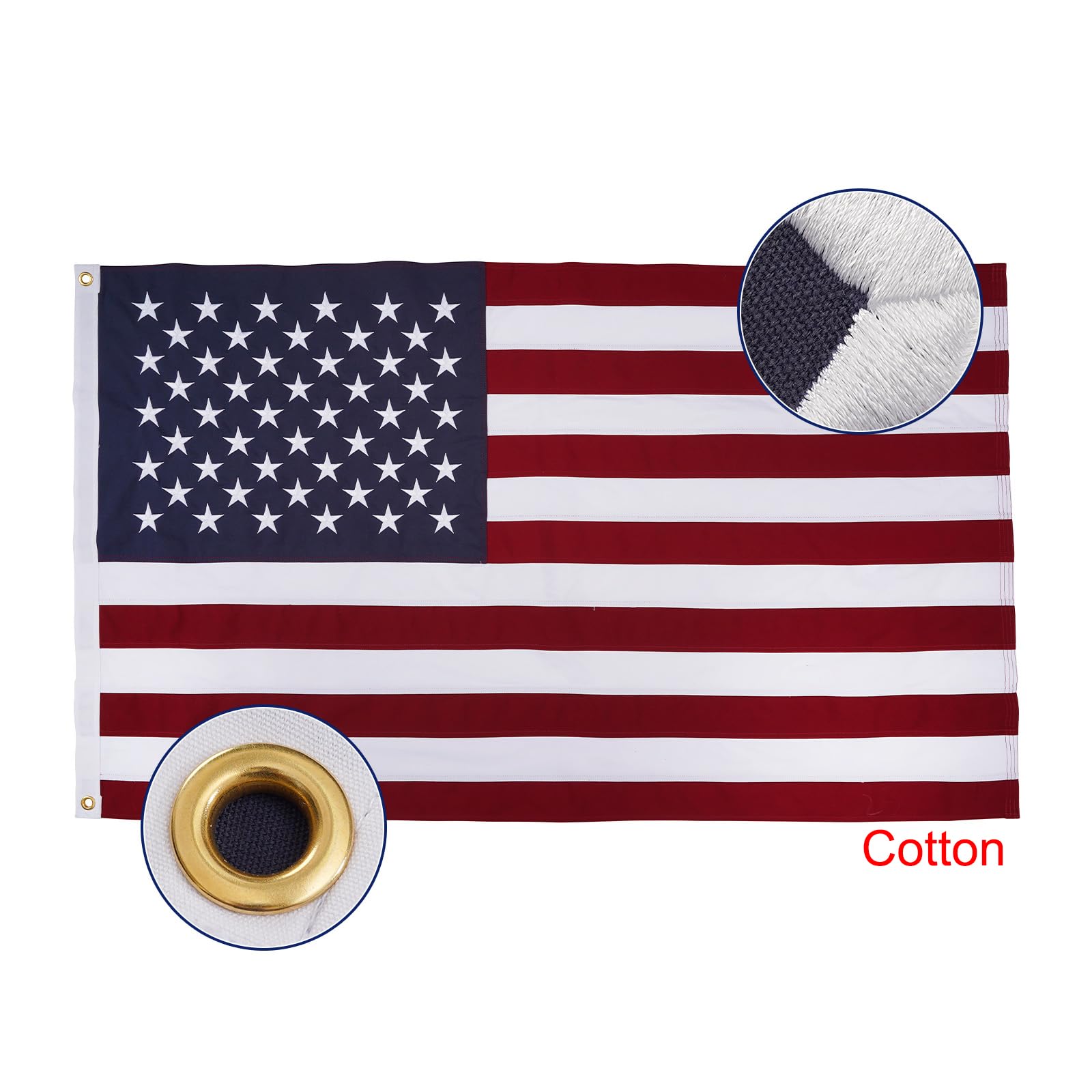Bradford cotton flag 2x3ft indoors with embroidered stars for wall display