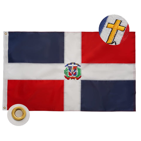 Bradford Dominican flag 3x5 outdoor embroidery flag for durable wall display