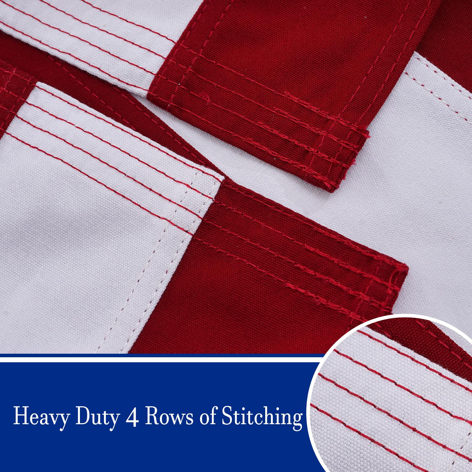 Bradford flag with double stitched edges to reduce fraying