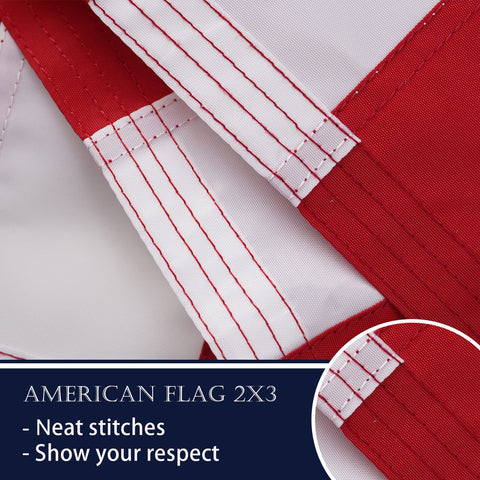 Vivid color embroidery highlighting detailed US stars on Bradford flag