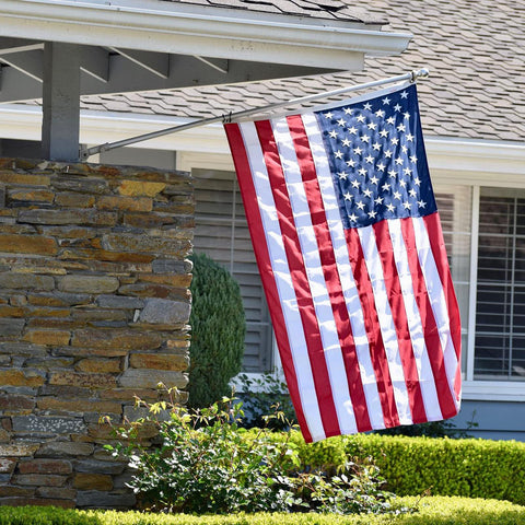 Bradford flag displayed in a yard or porch showcasing pride and color