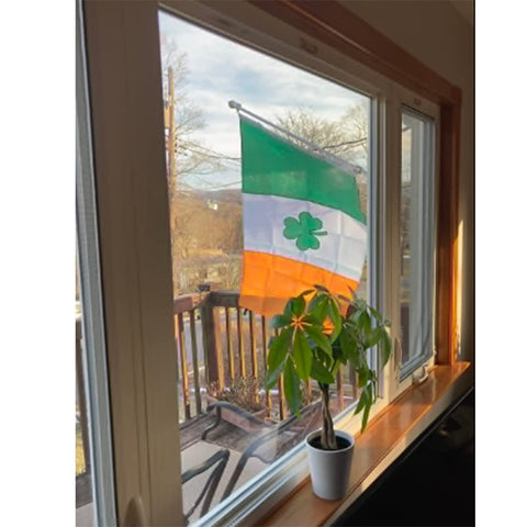 Bradford heavy-duty 210D polyester flag designed to withstand wind and rain.