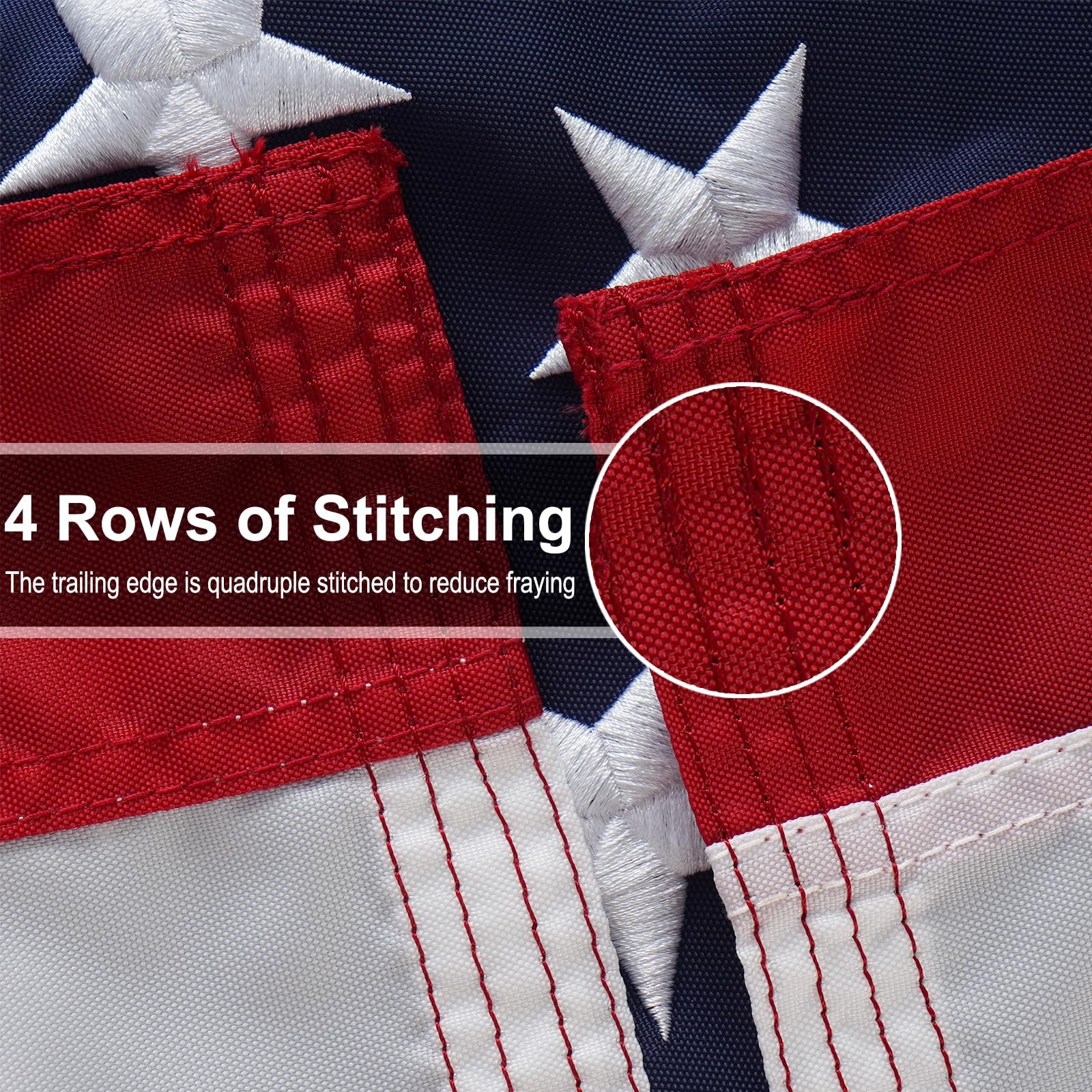 Bradford weatherproof flag maintains color in all seasons for outdoor spaces.