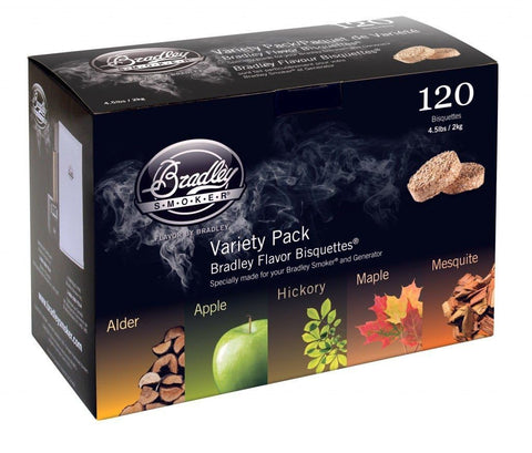 Bradley Smoker alder maple blend close-up for seafood and ham