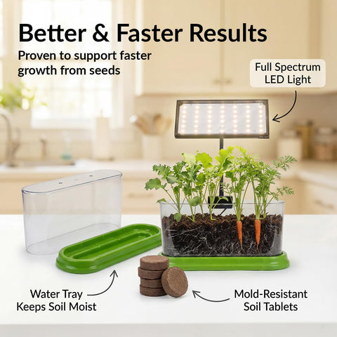 Brainiac Club all‑in‑one indoor garden demonstrates easy setup in small spaces.