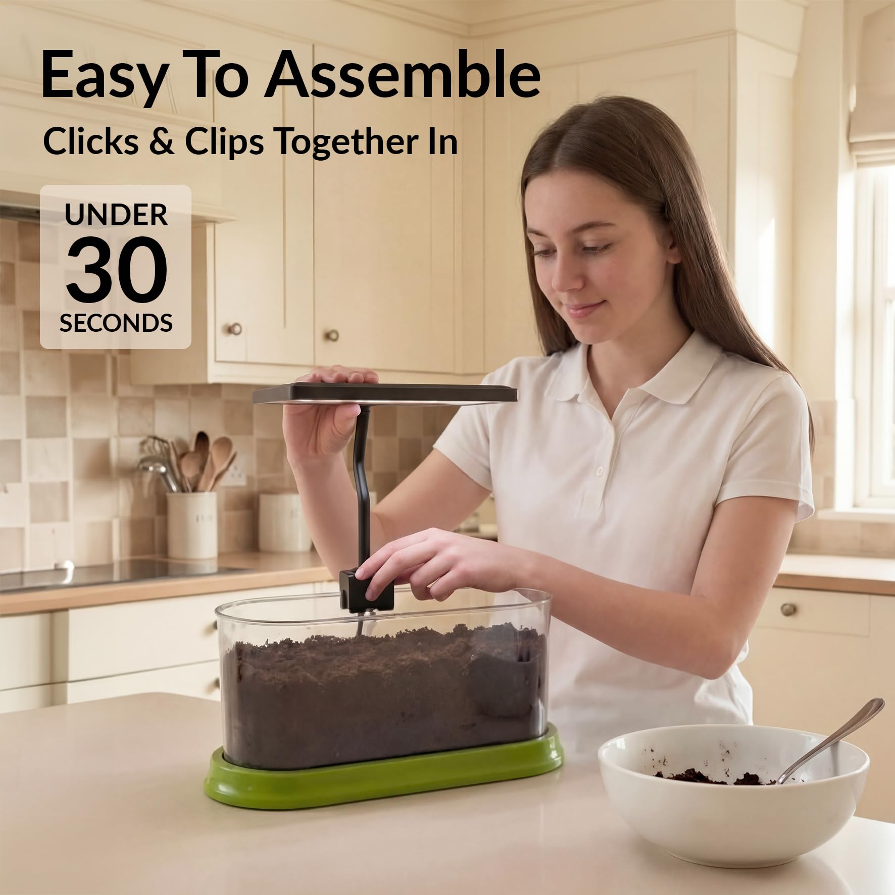 Brainiac Club easy‑assembly design supports quick setup on a countertop or desk.