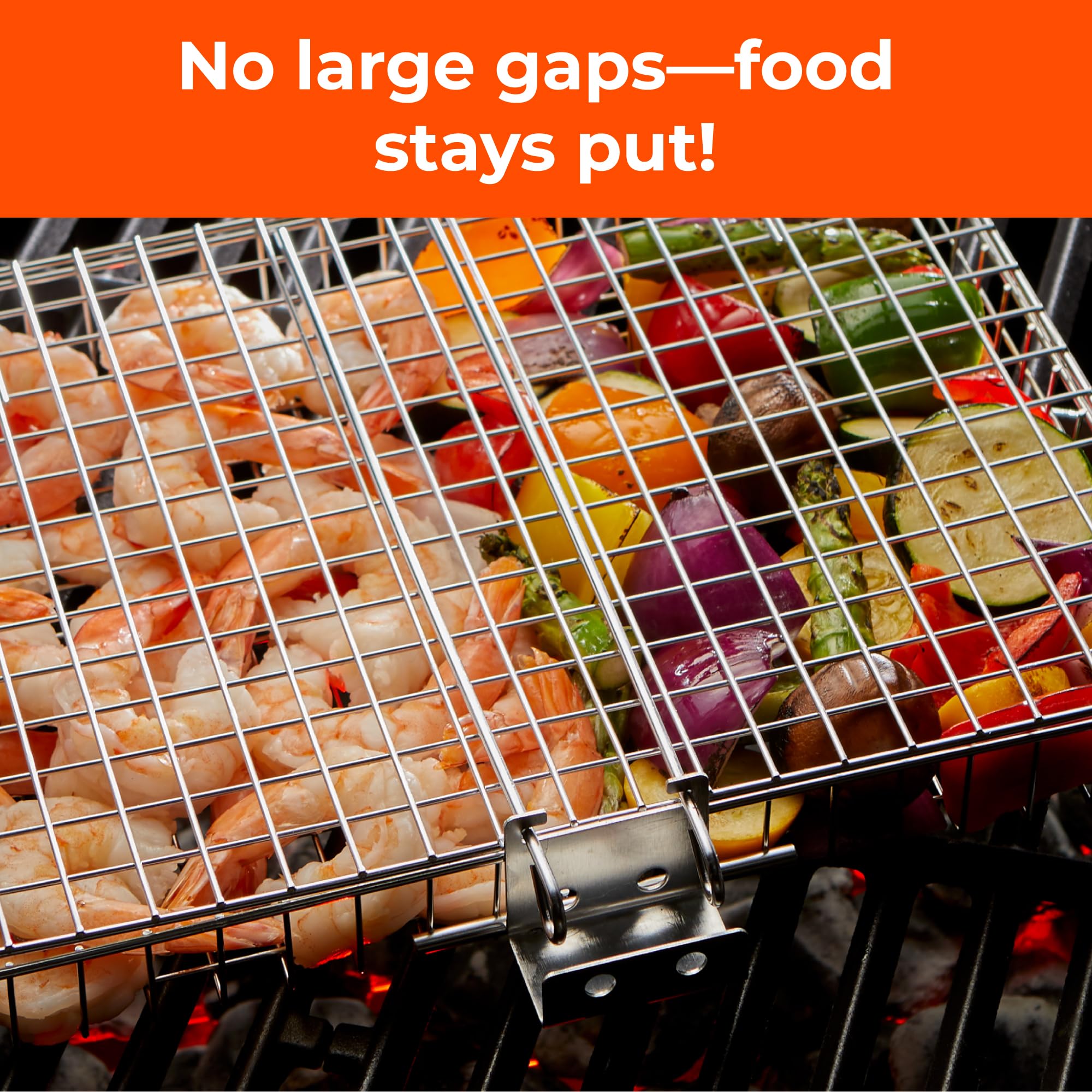 Braize large-capacity basket ideal for vegetables, fish, or shrimp.