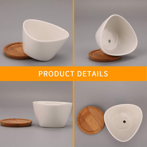 Brajttt bamboo tray with removable drip catcher protects surfaces.