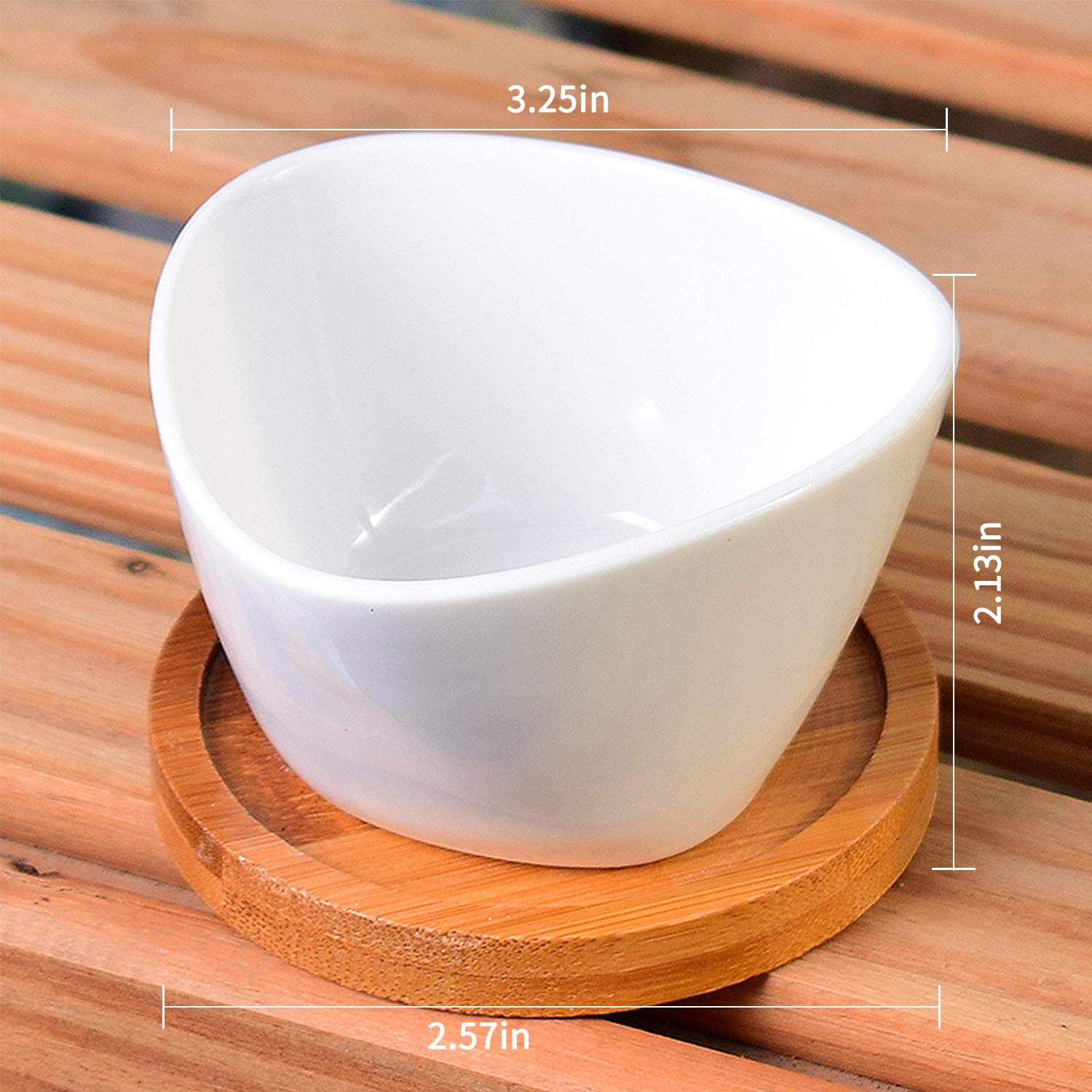 Brajttt ceramic planter pots for desk use, ideal for small succulents and herbs.