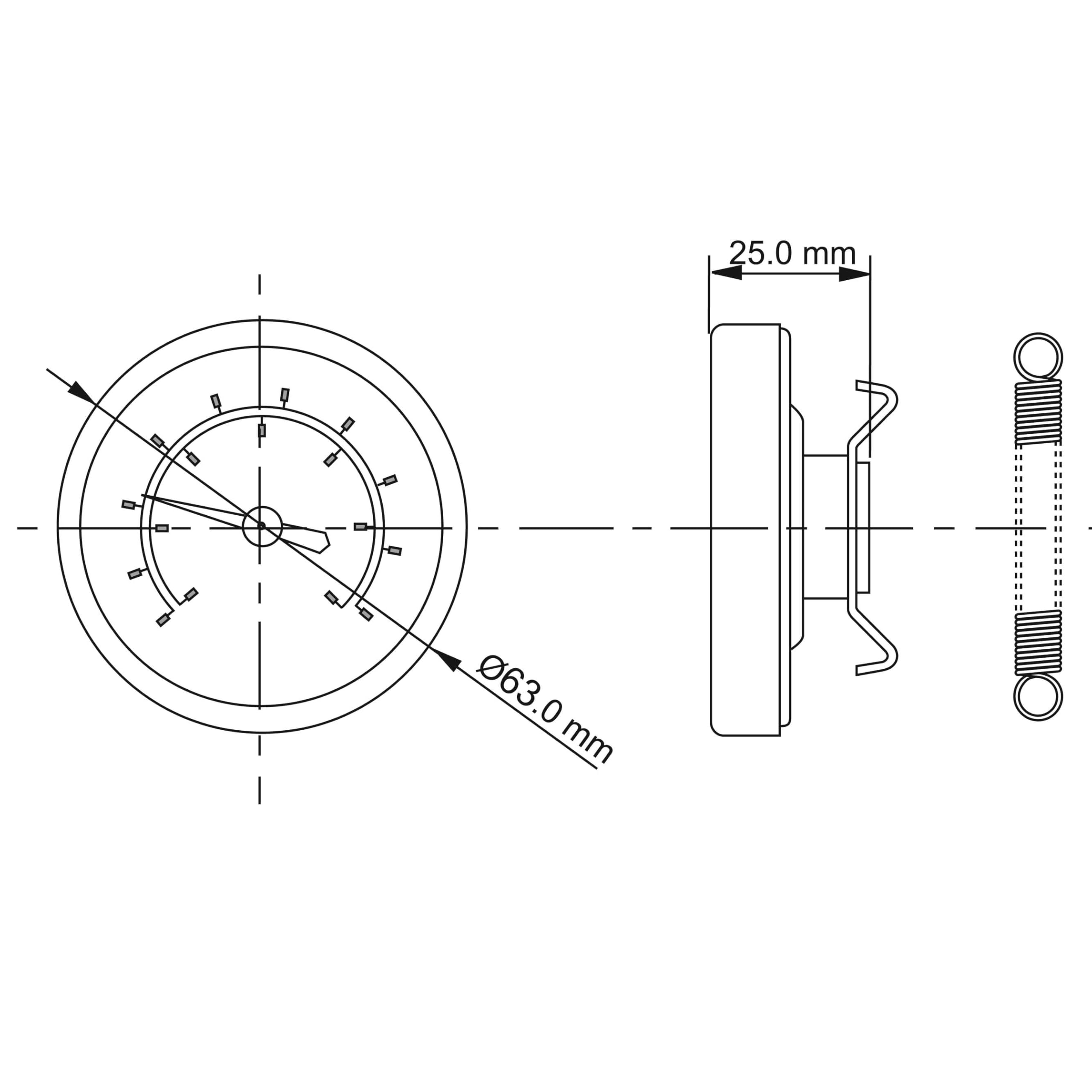 Brannan clip-on pipe thermometer stainless steel construction boosts durability