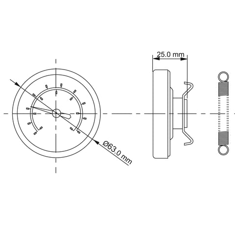 Brannan clip-on pipe thermometer stainless steel construction boosts durability