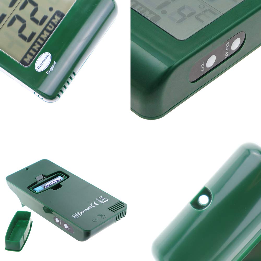 Brannan Compact thermometer fits small spaces like shelves or windowsills.
