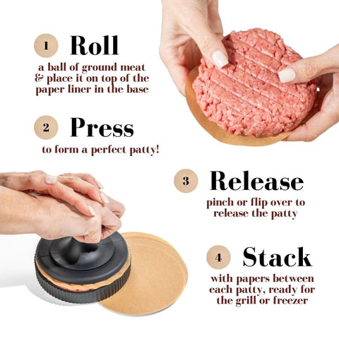 BRAVADIN creates restaurant-quality burgers with consistent shape