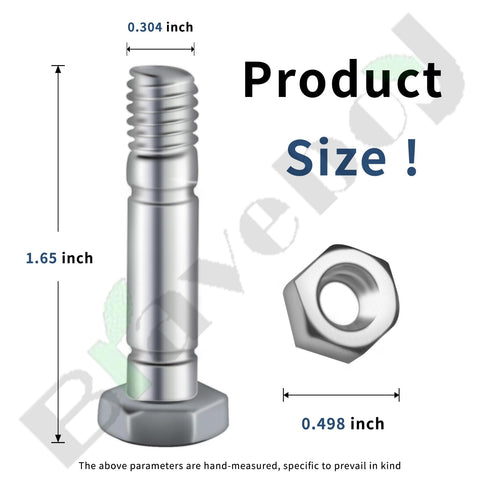 Braveboy 12-pack shear bolts and nuts; all-in-one replacement kit.