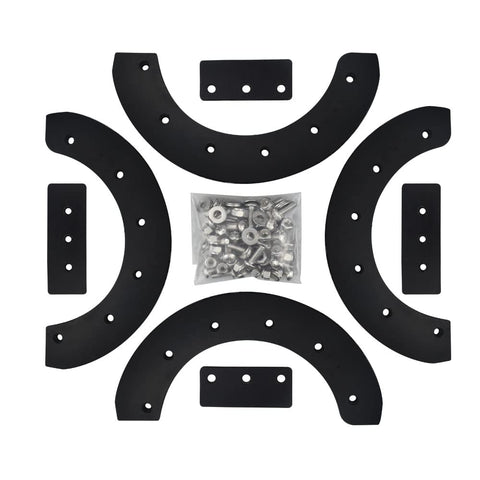 Braveboy 302565 paddle kit assembly shown with mounting hardware for snow blower use