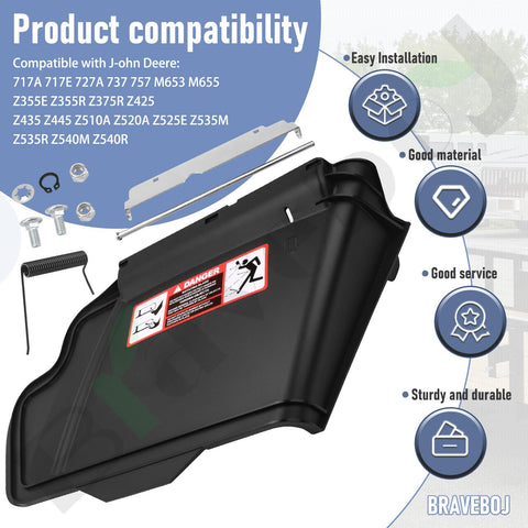 Braveboy deck chute hinge enabling smooth chute movement