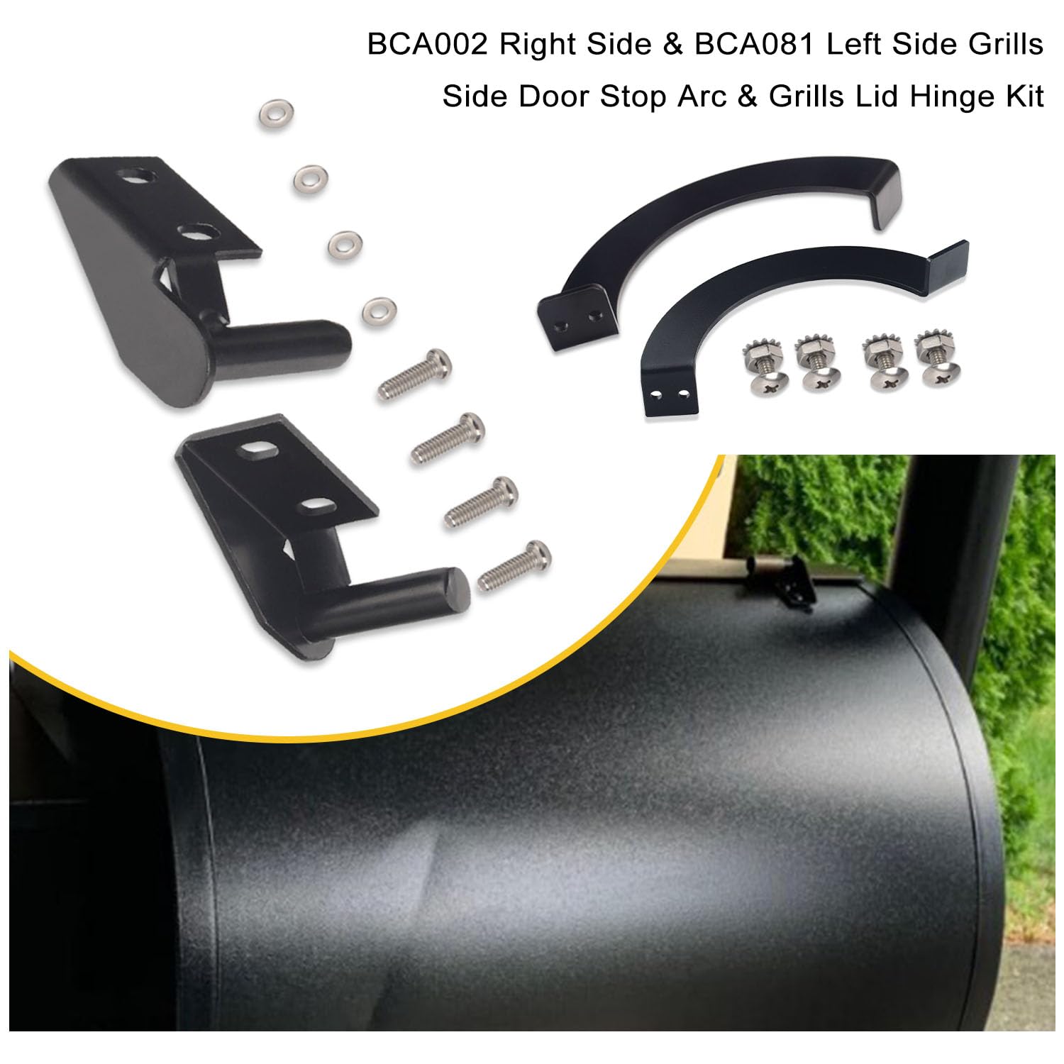 Braveboy Grills lid hinge kit enables smooth lid operation