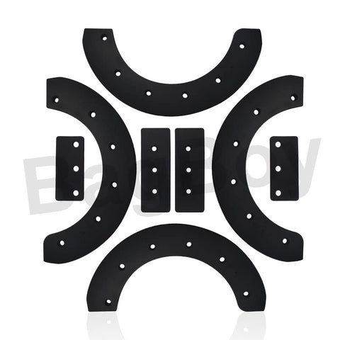 Half-round paddles from Braveboy kit designed for 20-22 inch snow throwers