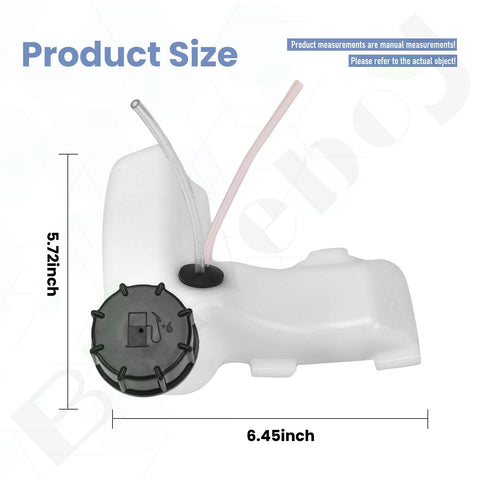 Braveboy Husqvarna 125B-compatible fuel tank for quick, tool-free replacement.