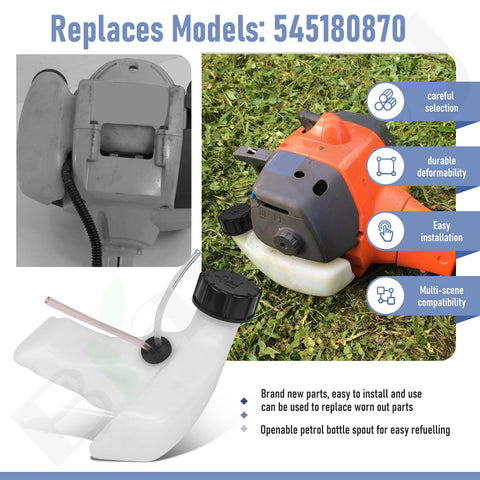 Braveboy durable fuel-tank compatible with Husqvarna 125R for outdoor lawn care.