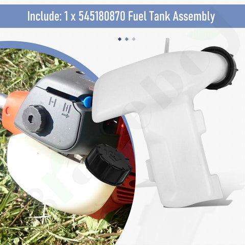 Braveboy husqvarna-128r-128j fuel-tank-assembly with preinstalled lines for smoother starts.