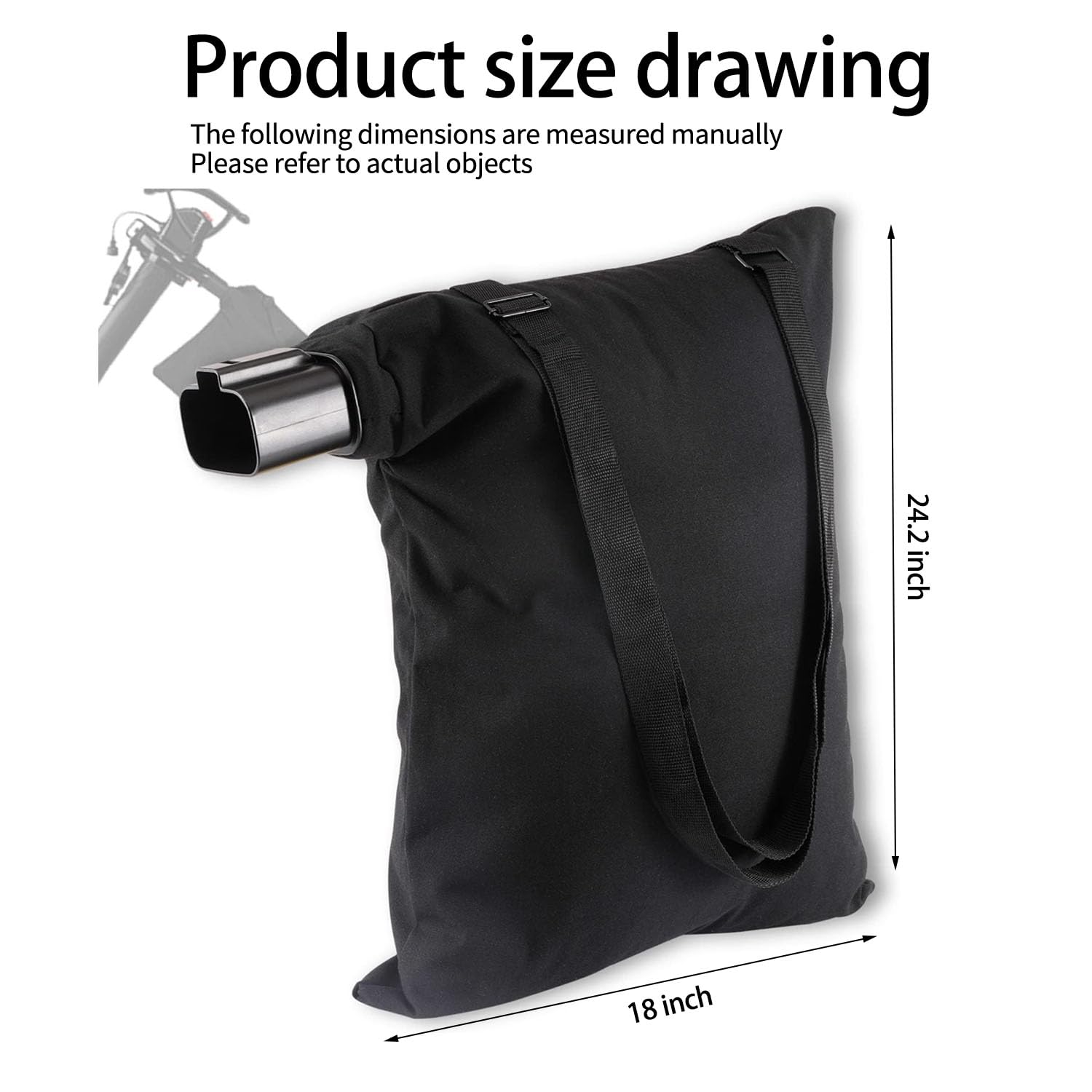 Braveboy large debris capacity bag reduces dumping frequency