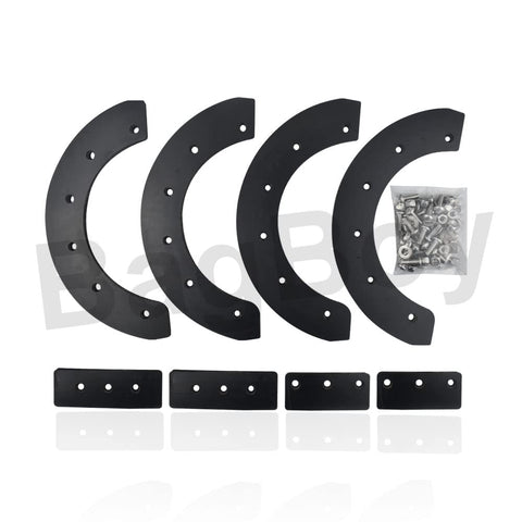 Square paddles from Braveboy kit for versatile compatibility across sizes