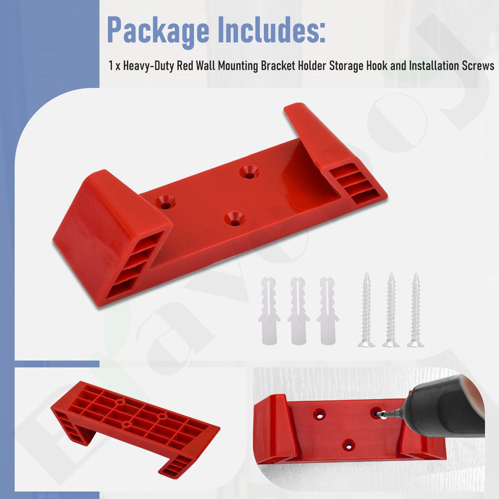 Braveboy wall mount screws included ensure quick, tool-free installation