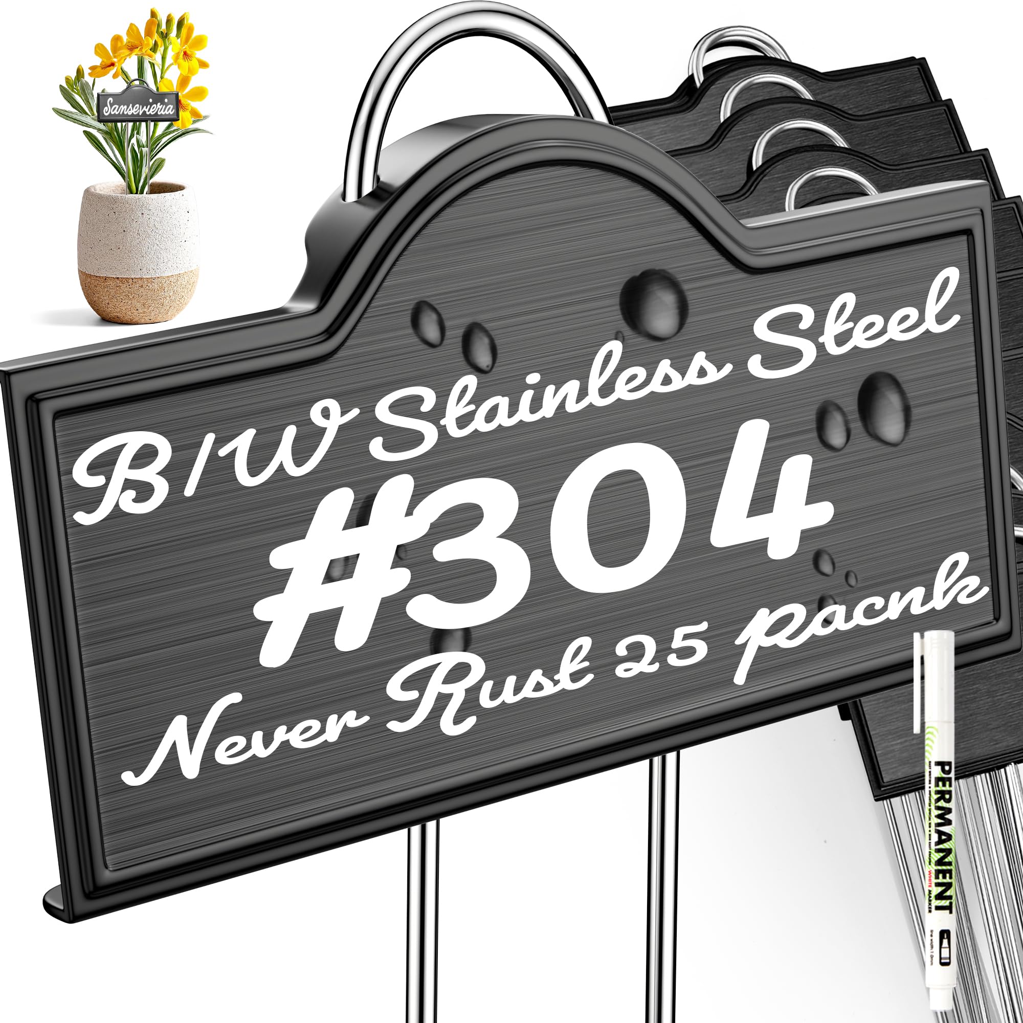 Bravex plant label with large writing area for notes.