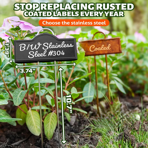 Bravex tall garden marker on a 10.75 inch stake for clear labeling.