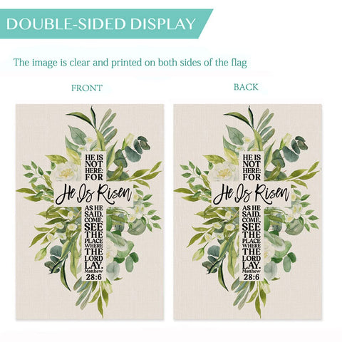 Bravilan double-sided Easter flag showcases sharp colors from both sides.
