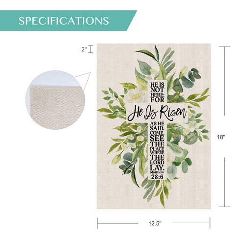 Bravilan watercolor floral Easter flag, double-sided print for vibrant yard display.