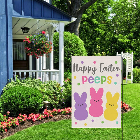 Bravilan Welcome Easter flag decorative porch display with cheerful greeting