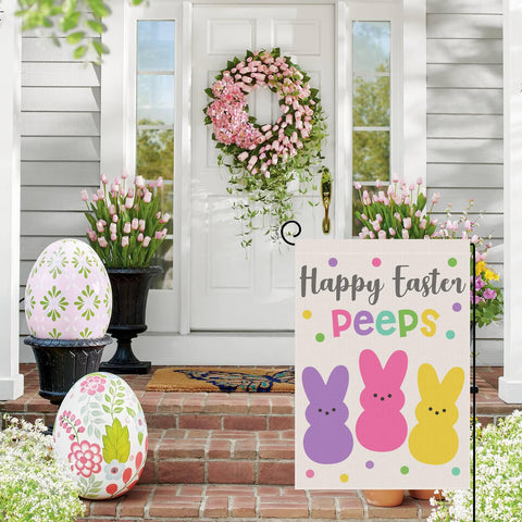 Bravilan Welcome Easter flag in yard adds seasonal charm