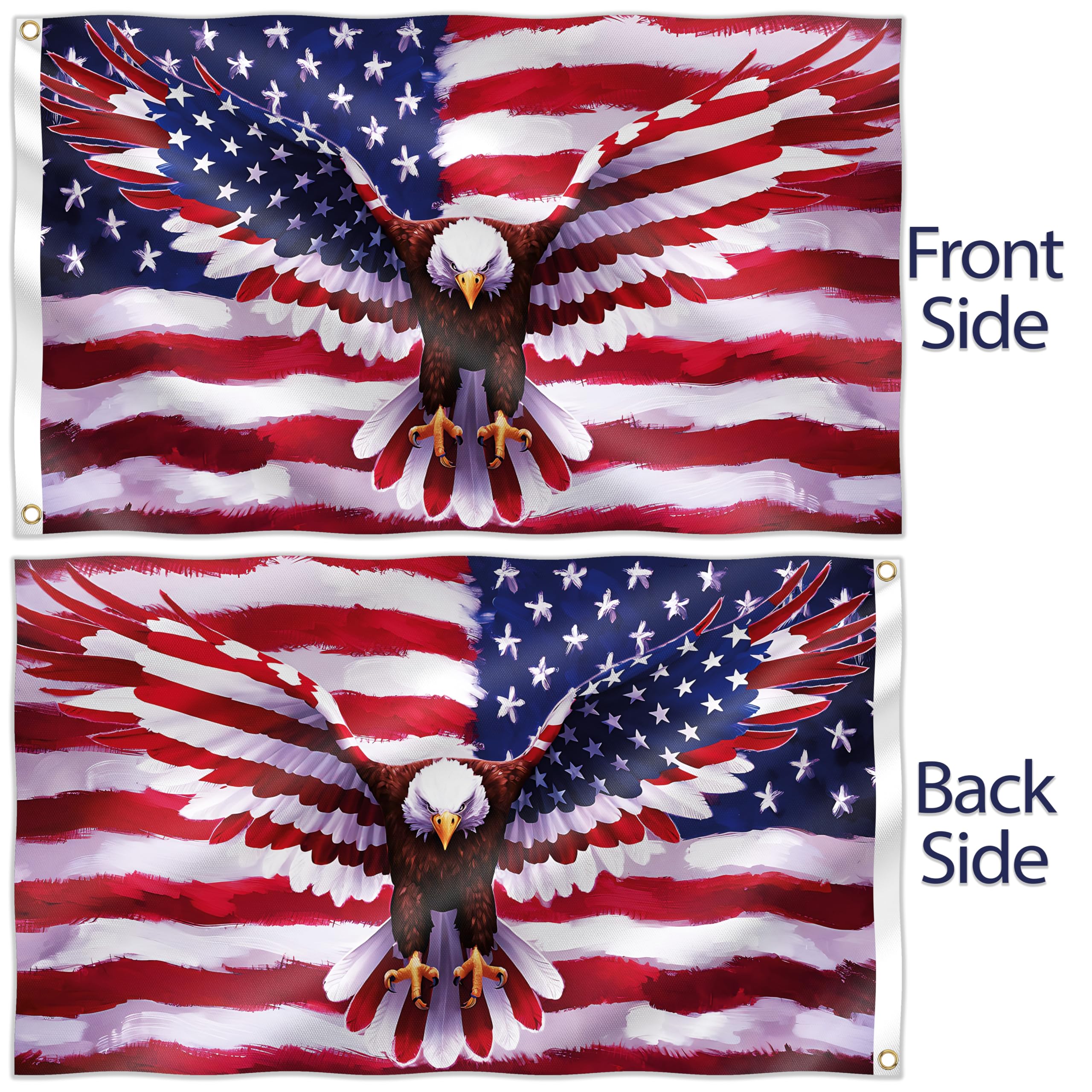 BRAVITA Eagle Flag durable 110D polyester for long-lasting outdoor use